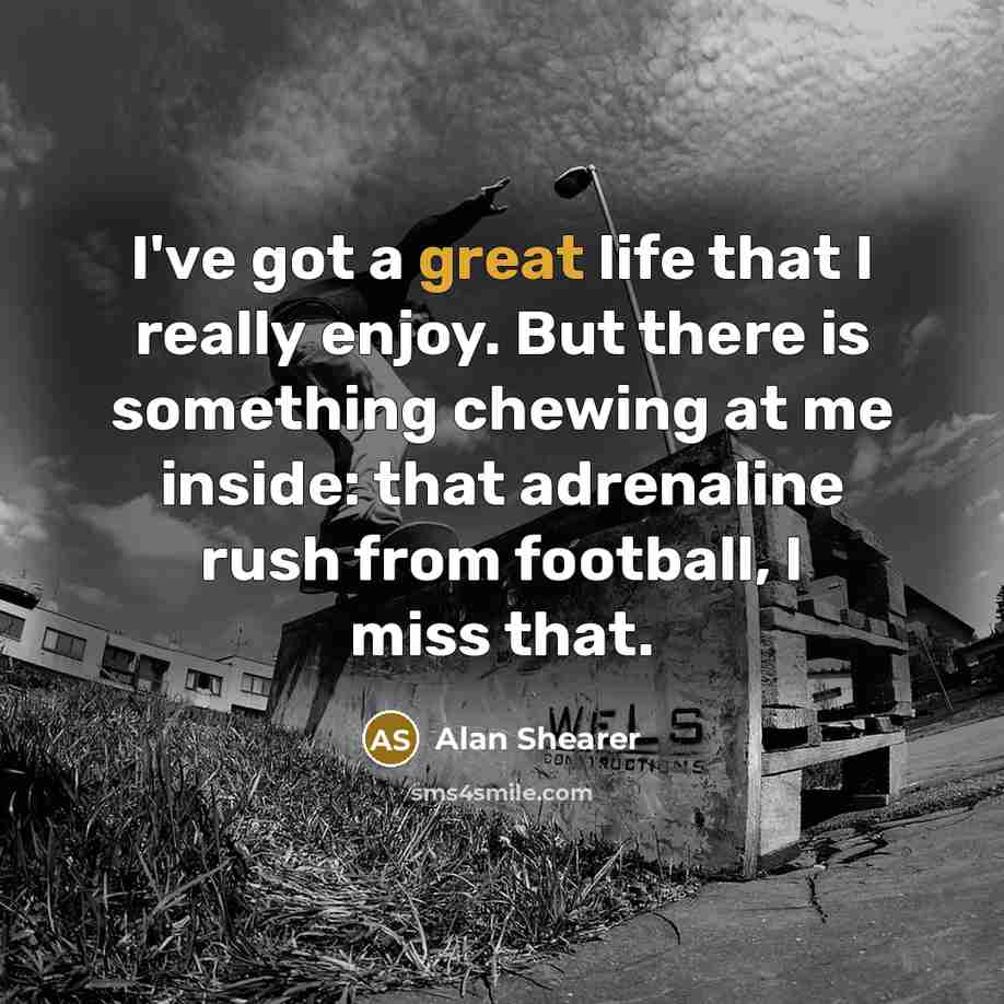 “I've got a great life that I really enjoy. But…” quote by Alan Shearer