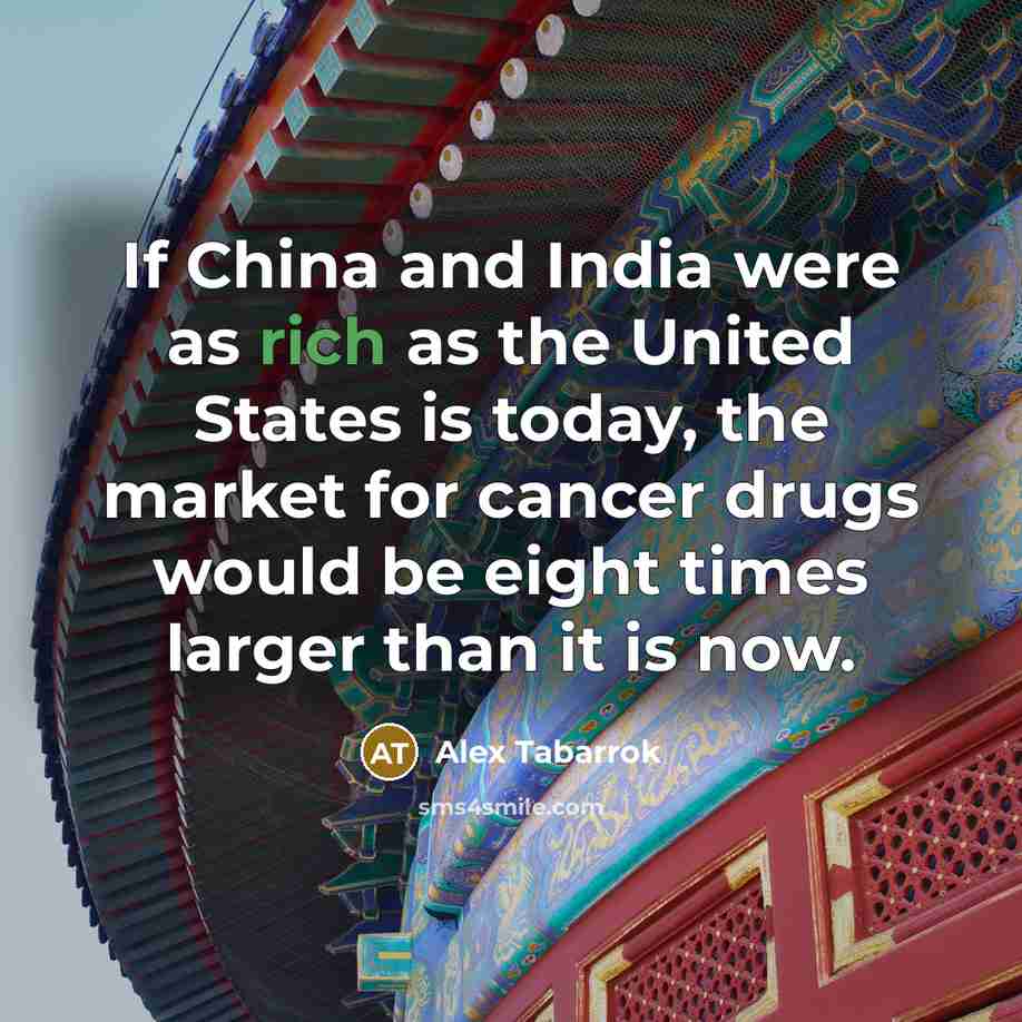 “If China and India were as rich as the United…” quote by Alex Tabarrok