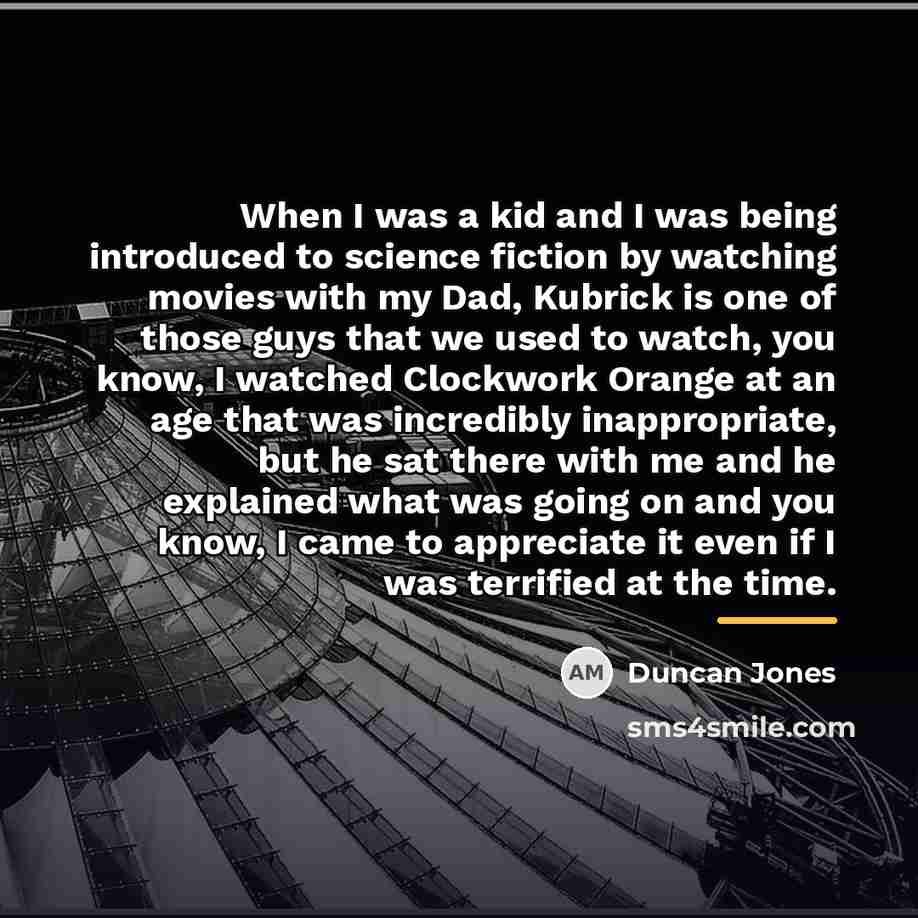 “When I was a kid and I was being introduced…” quote by Duncan Jones