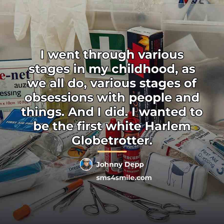 “I went through various stages in my childhood, as we…” quote by Johnny Depp