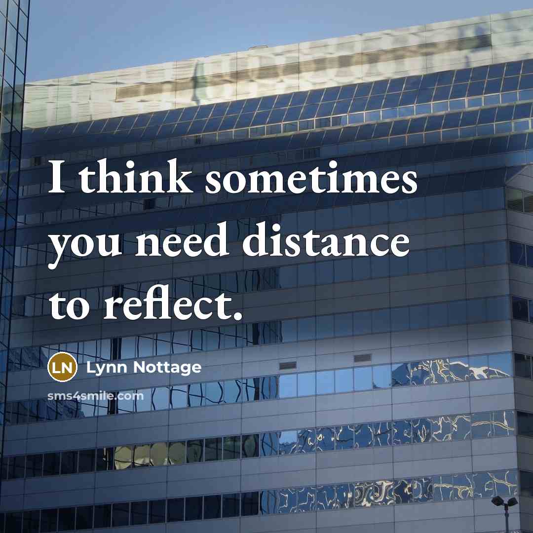 “I think sometimes you need distance to reflect.…” quote by Lynn Nottage