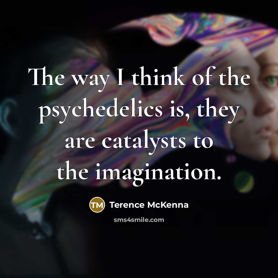 “The way I think of the psychedelics is, they are…” quote by Terence McKenna