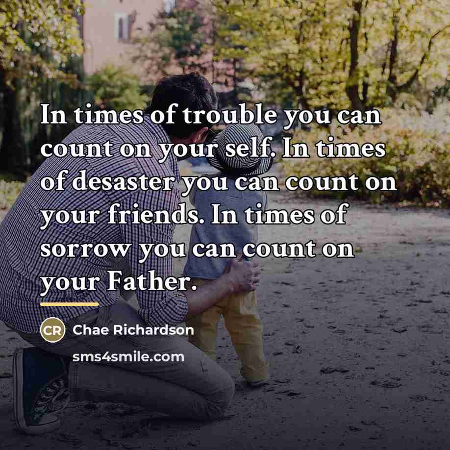 “In times of trouble you can count on your self.…” quote by Chae Richardson