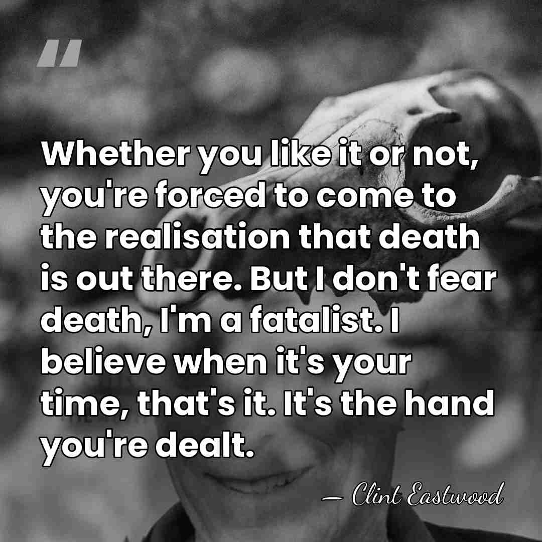 Whether you like it or not, you're forced to come to the&hellip; - Clint Eastwood