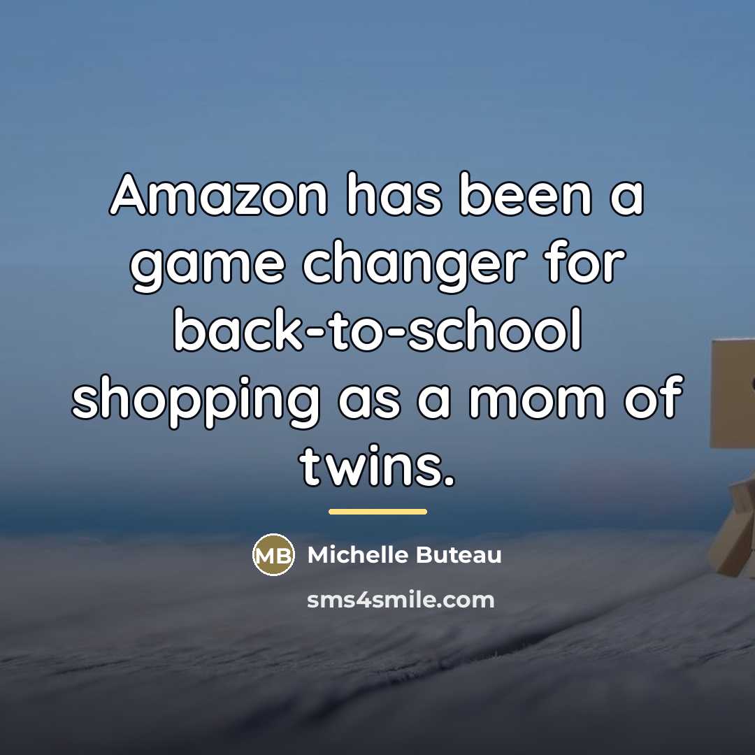 “Amazon has been a game changer for back-to-school shopping as…” quote by Michelle Buteau