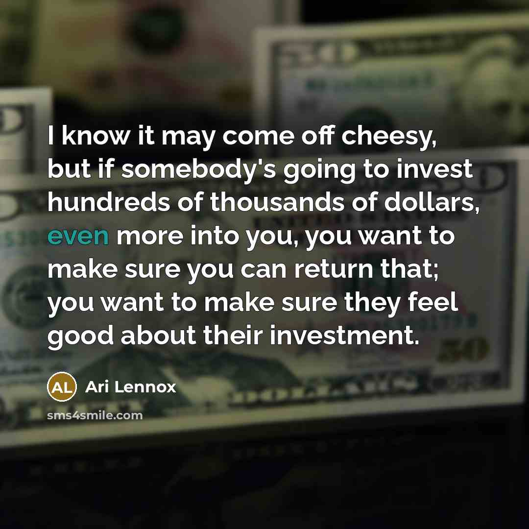 “I know it may come off cheesy, but if somebody's…” quote by Ari Lennox