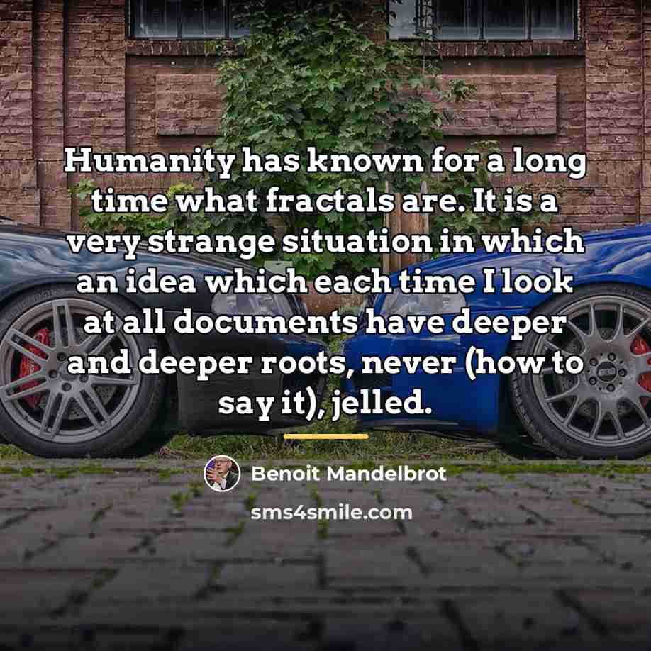 “Humanity has known for a long time what fractals are.…” quote by Benoit Mandelbrot