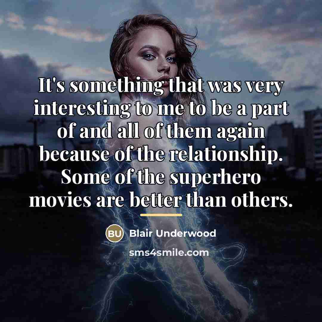 “It's something that was very interesting to me to be…” quote by Blair Underwood