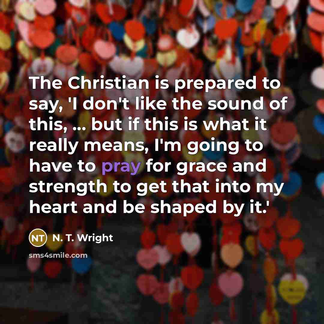 “The Christian is prepared to say, 'I don't like the…” quote by N. T. Wright