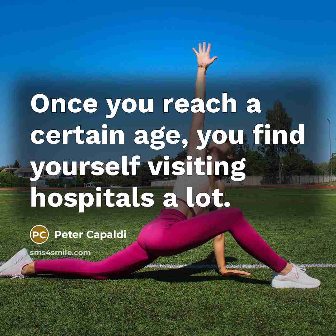 “Once you reach a certain age, you find yourself visiting…” quote by Peter Capaldi