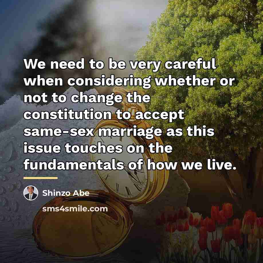 “We need to be very careful when considering whether or…” quote by Shinzo Abe