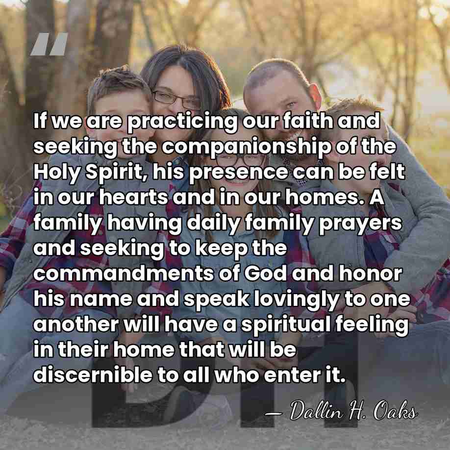 If we are practicing our faith and seeking the companionship of the&hellip; - Dallin H. Oaks