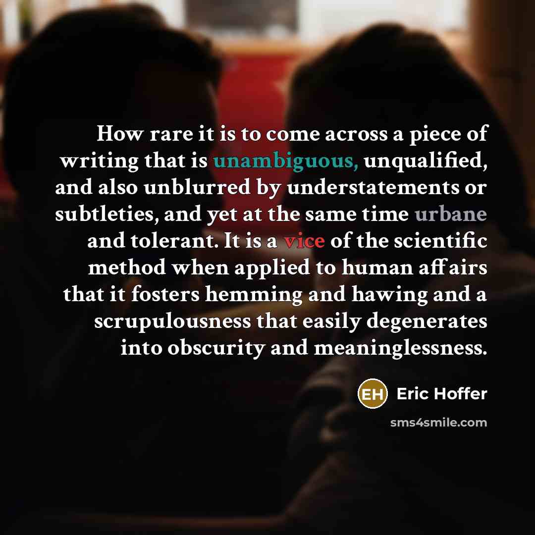 “How rare it is to come across a piece of…” quote by Eric Hoffer