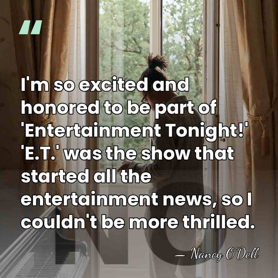 I'm so excited and honored to be part of 'Entertainment Tonight!' 'E.T.'&hellip; - Nancy O'Dell