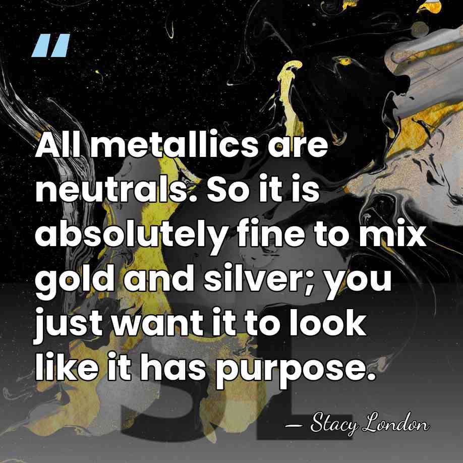 All metallics are neutrals. So it is absolutely fine to mix gold&hellip; - Stacy London