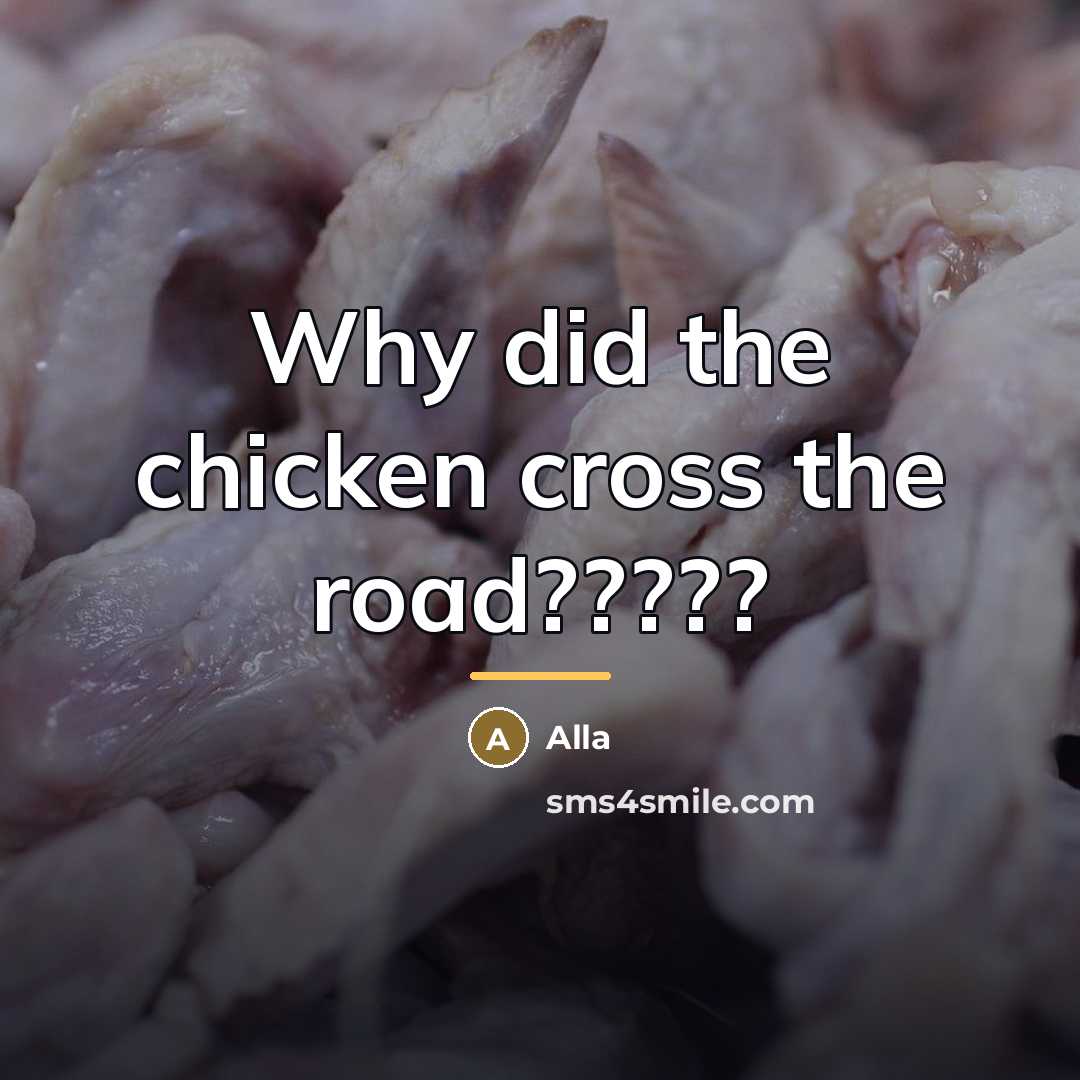 “Why did the chicken cross the road?????…” quote by Alla
