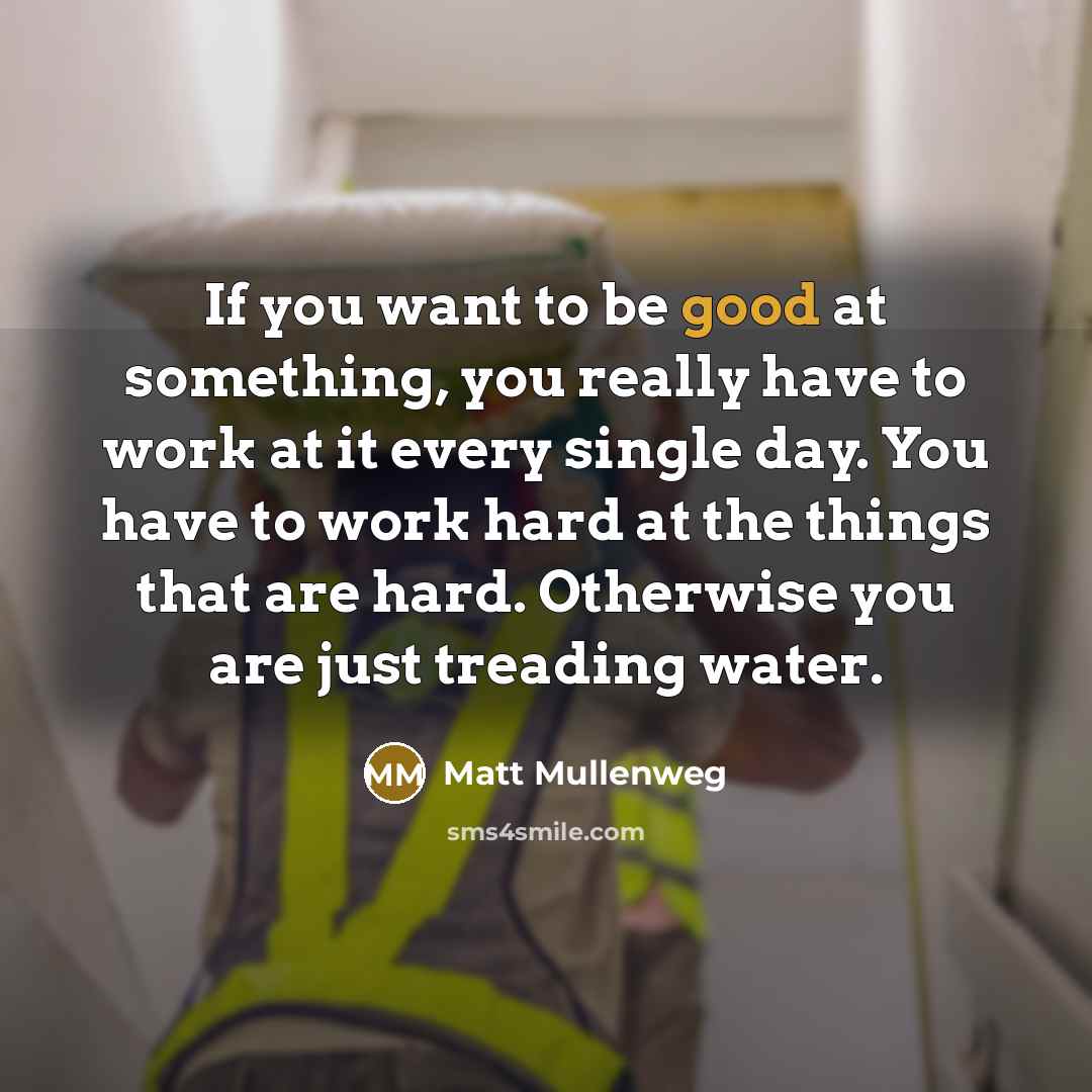 “If you want to be good at something, you really…” quote by Matt Mullenweg
