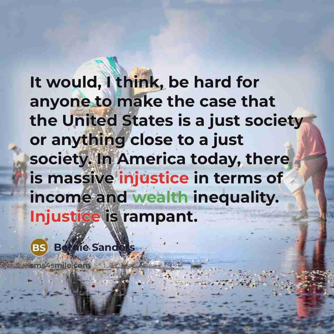 “It would, I think, be hard for anyone to make…” quote by Bernie Sanders