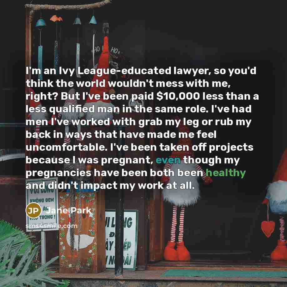 “I'm an Ivy League-educated lawyer, so you'd think the world…” quote by Jane Park