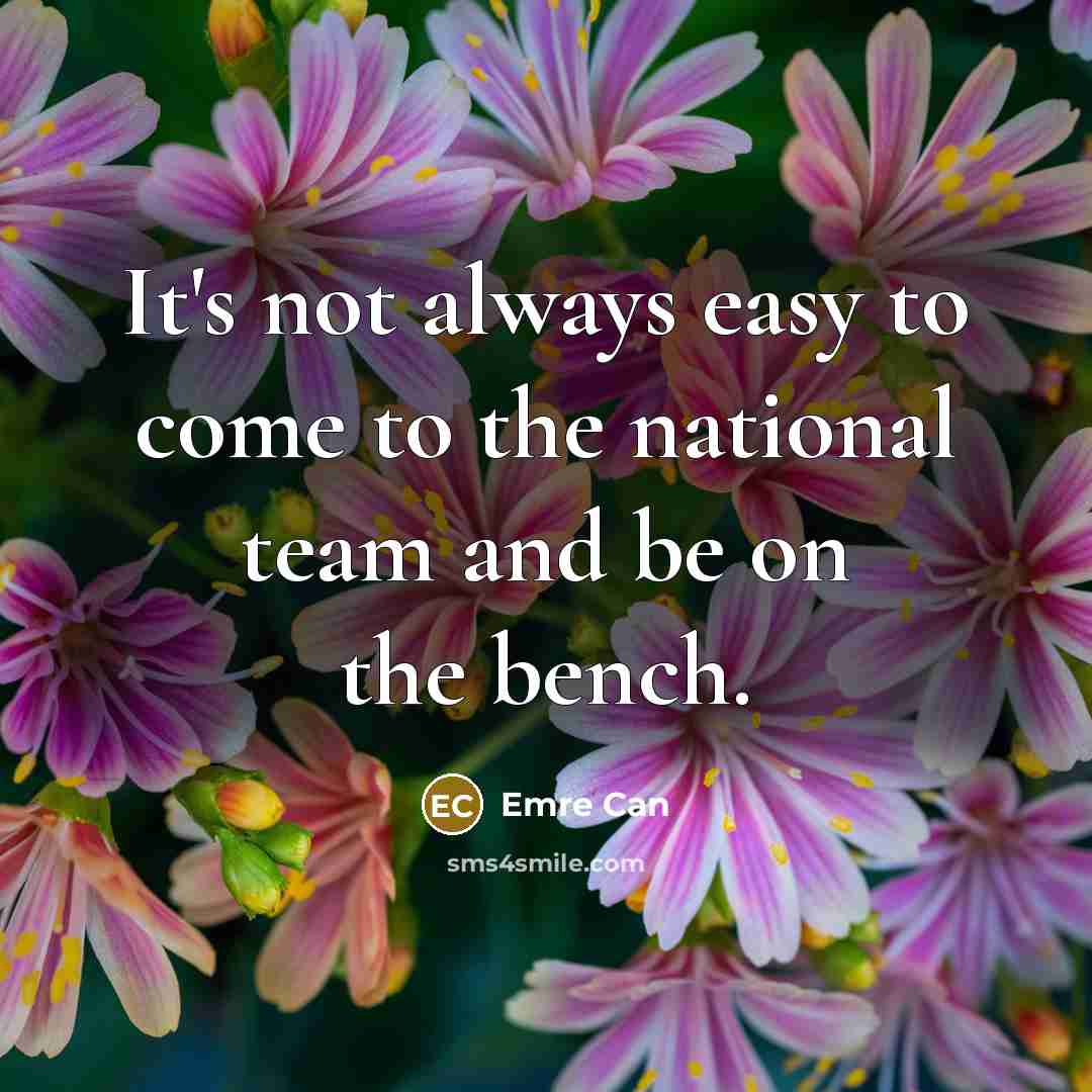 “It's not always easy to come to the national team…” quote by Emre Can