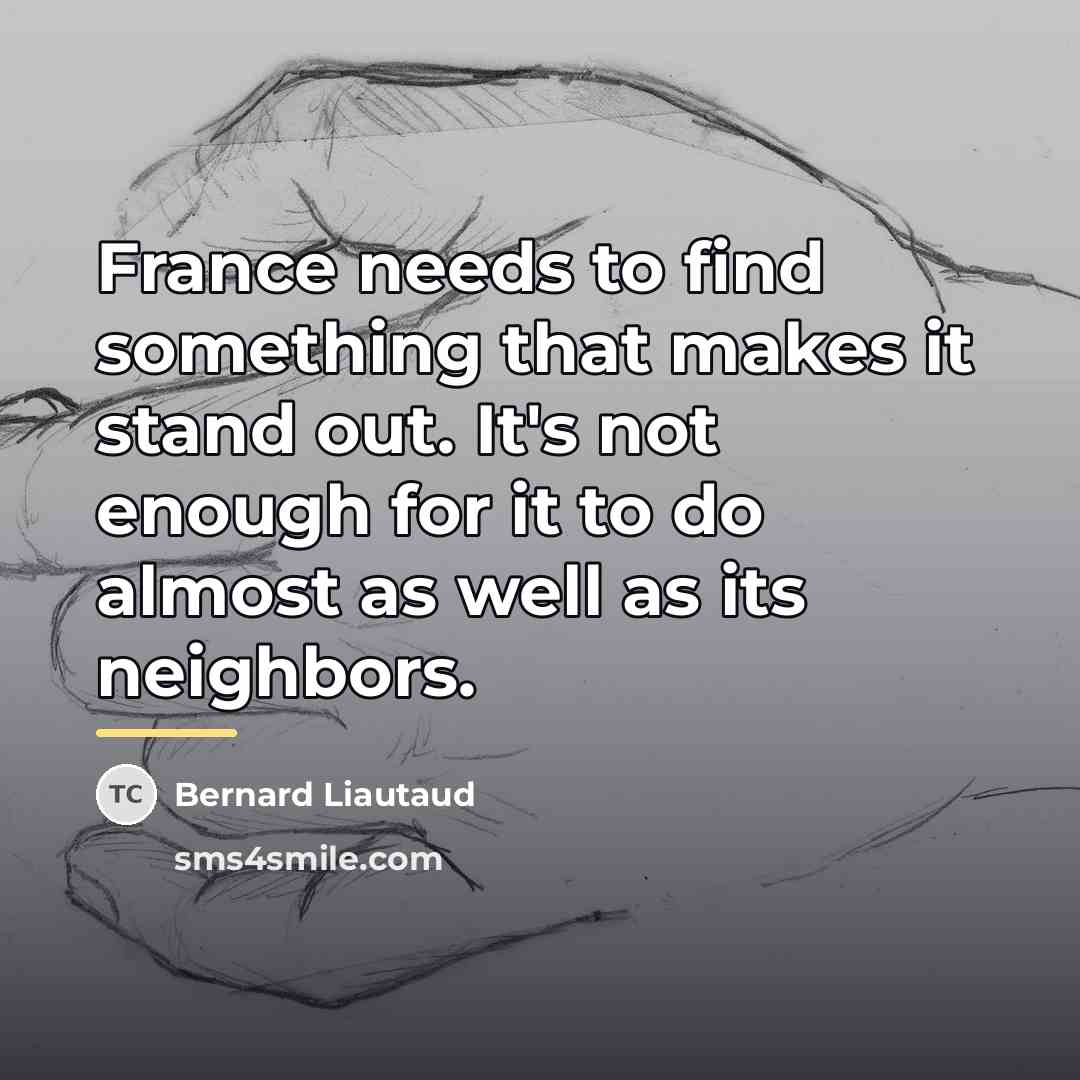 “France needs to find something that makes it stand out.…” quote by Bernard Liautaud