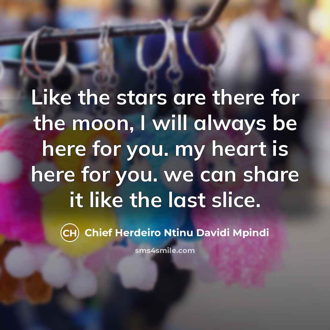 “Like the stars are there for the moon, I will…” quote by Chief Herdeiro Ntinu Davidi Mpindi