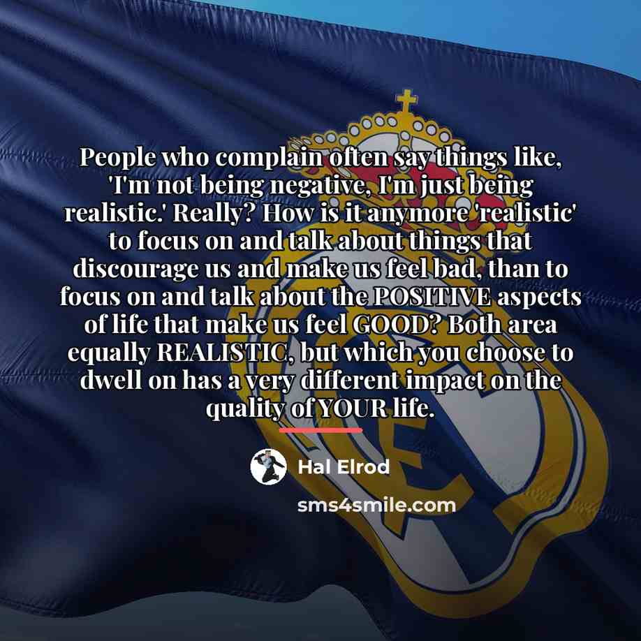“People who complain often say things like, 'I'm not being…” quote by Hal Elrod