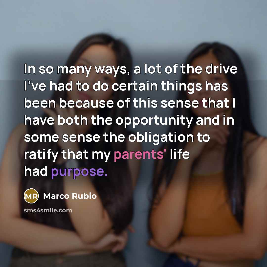 “In so many ways, a lot of the drive I've…” quote by Marco Rubio