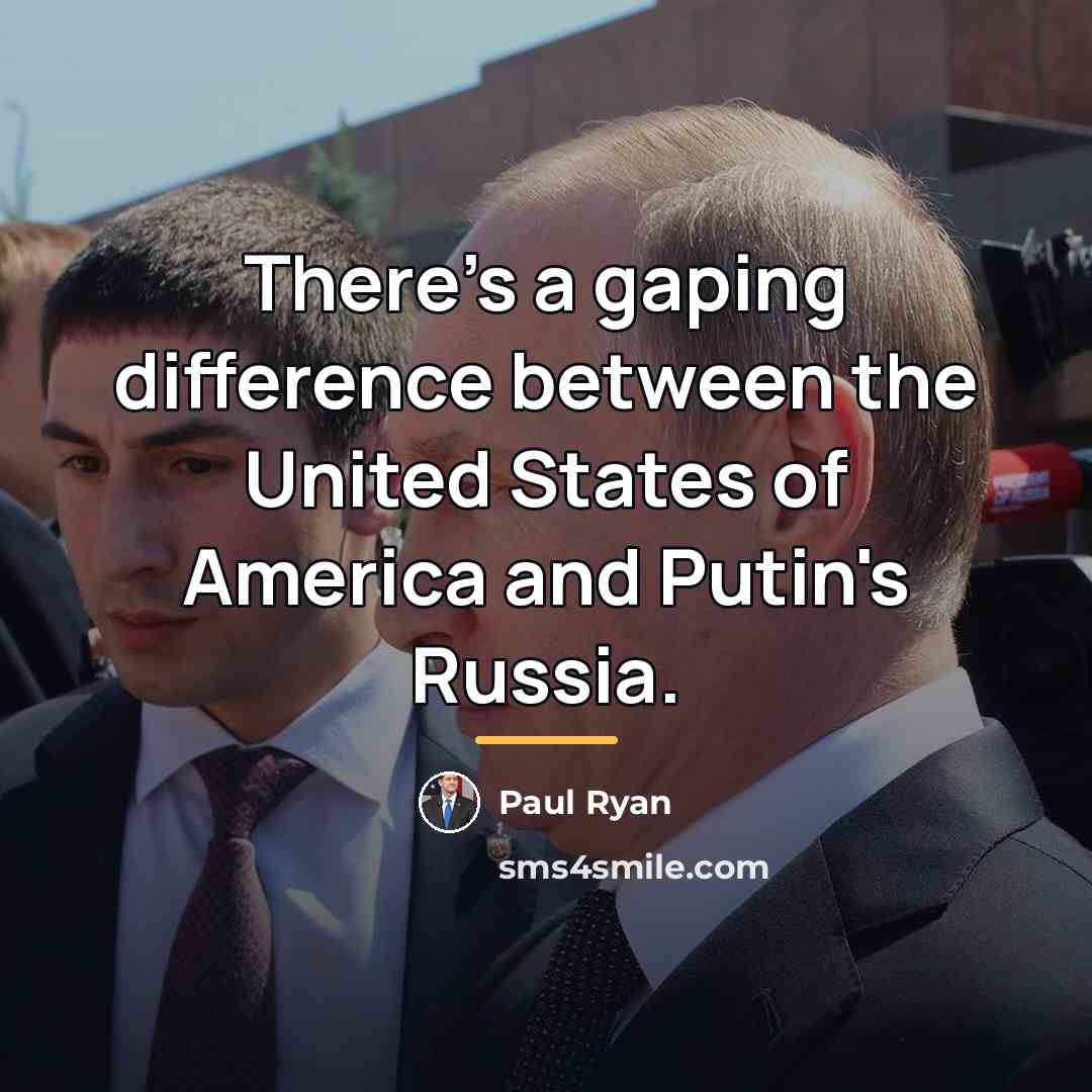 “There's a gaping difference between the United States of America…” quote by Paul Ryan