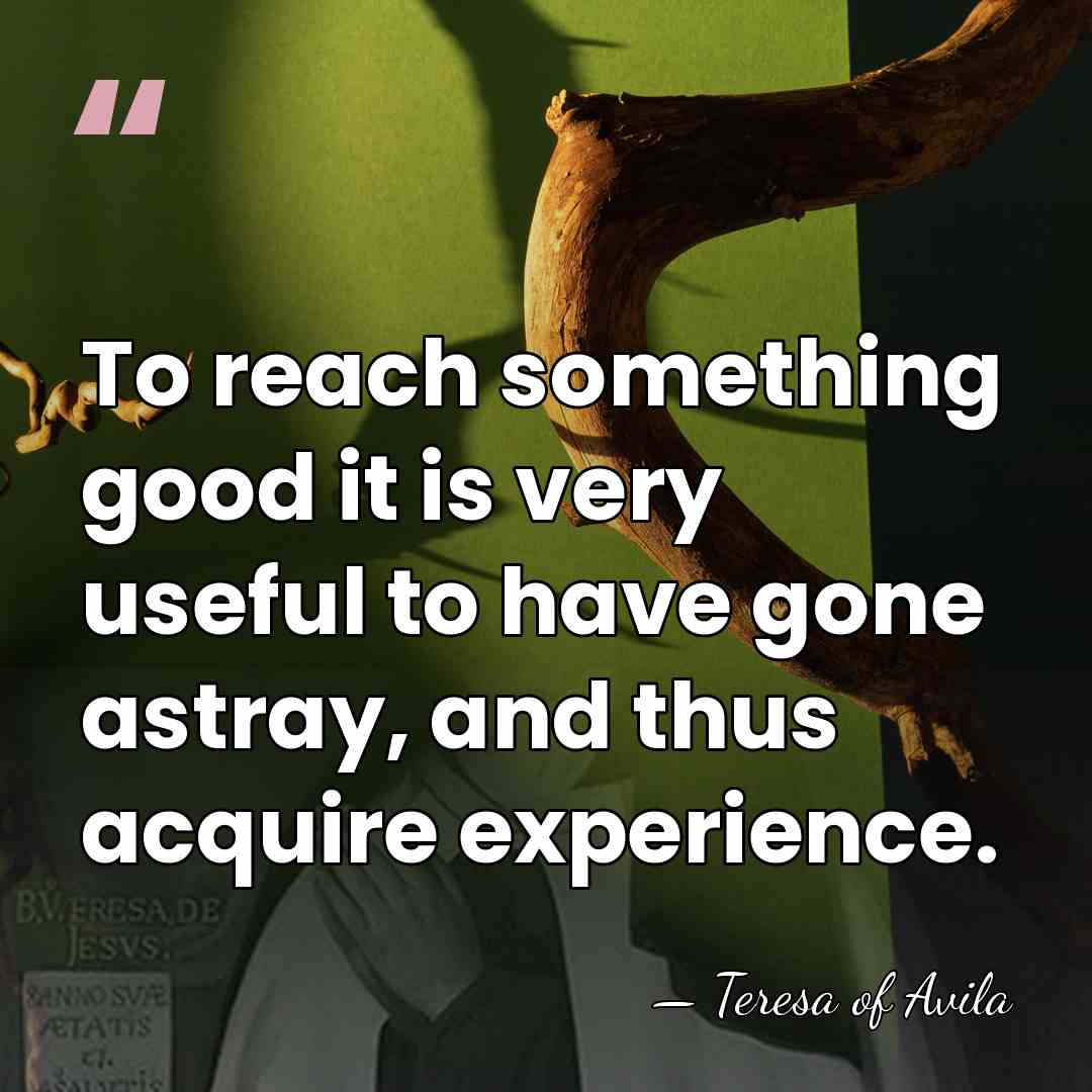 To reach something good it is very useful to have gone astray,&hellip; - Teresa of Avila