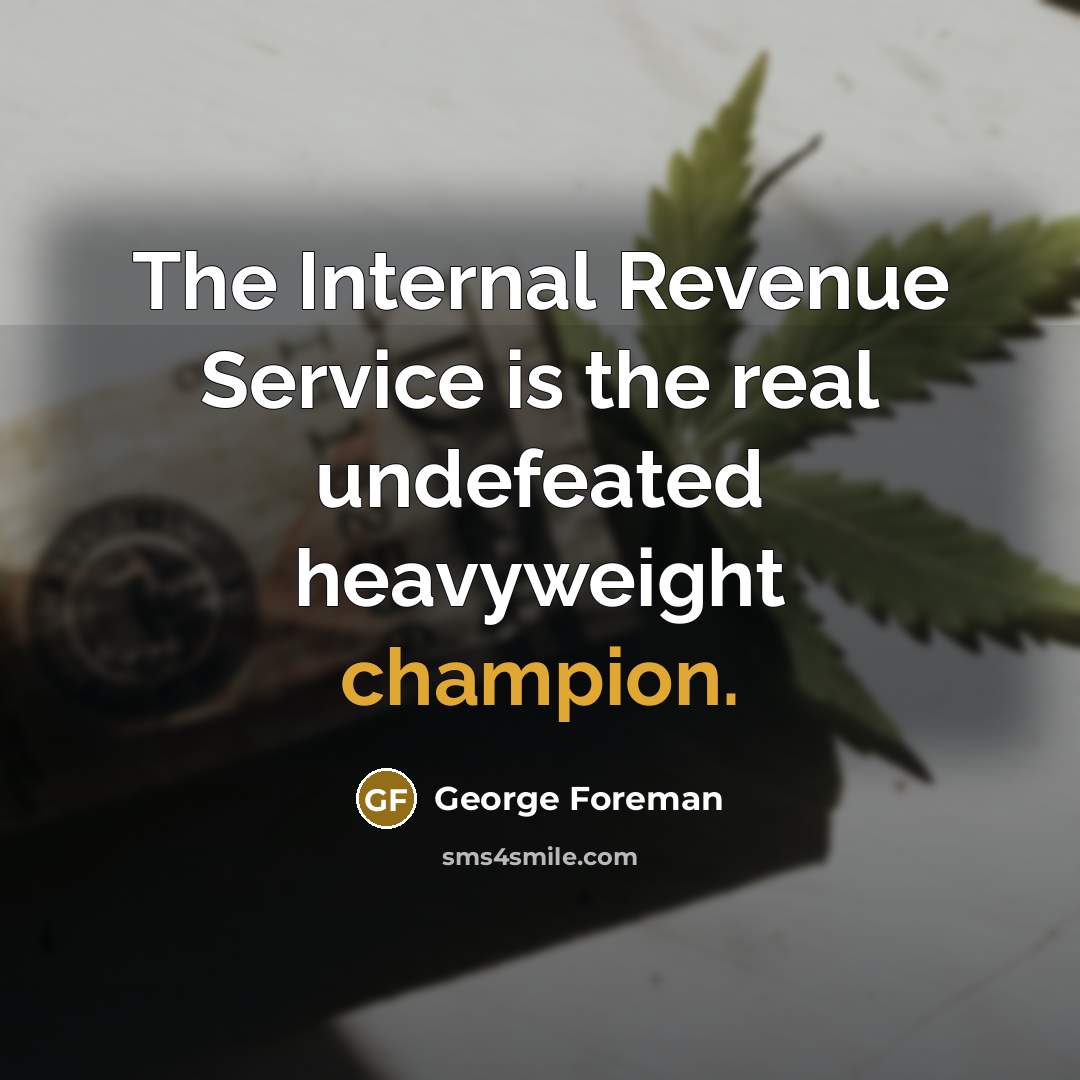 “The Internal Revenue Service is the real undefeated heavyweight champion.…” quote by George Foreman