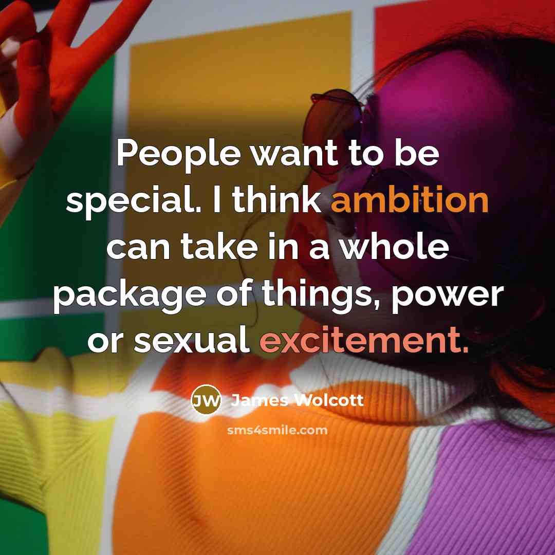“People want to be special. I think ambition can take…” quote by James Wolcott