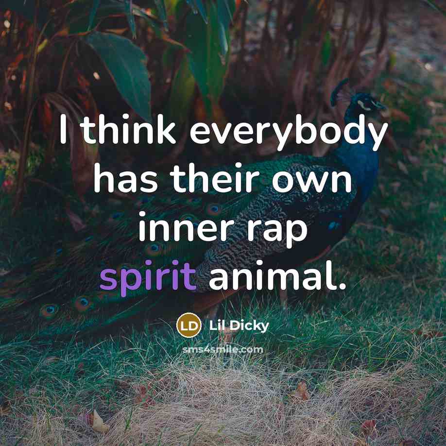 “I think everybody has their own inner rap spirit animal.…” quote by Lil Dicky