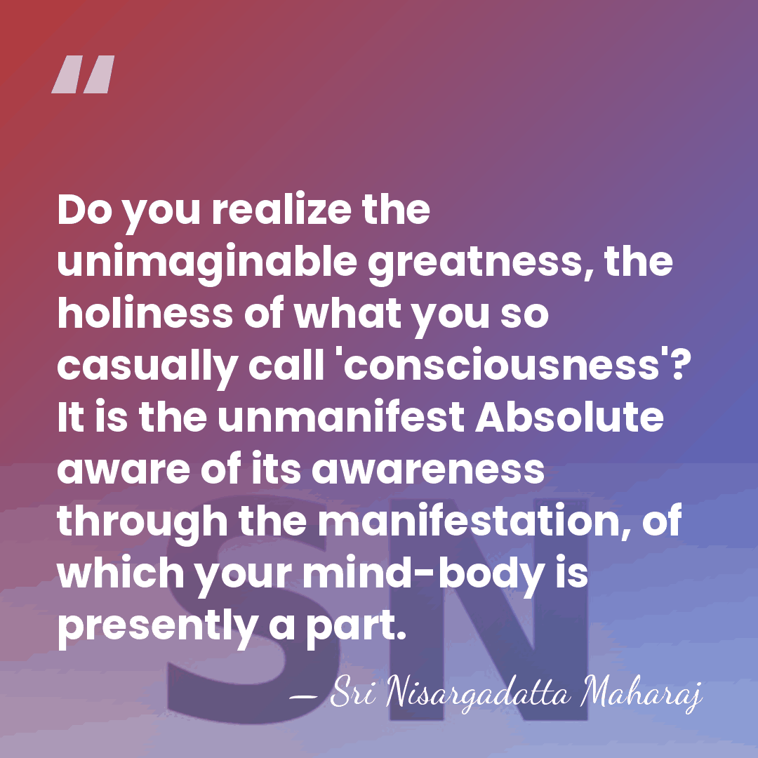 Do you realize the unimaginable greatness, the holiness of what you so&hellip; - Sri Nisargadatta Maharaj