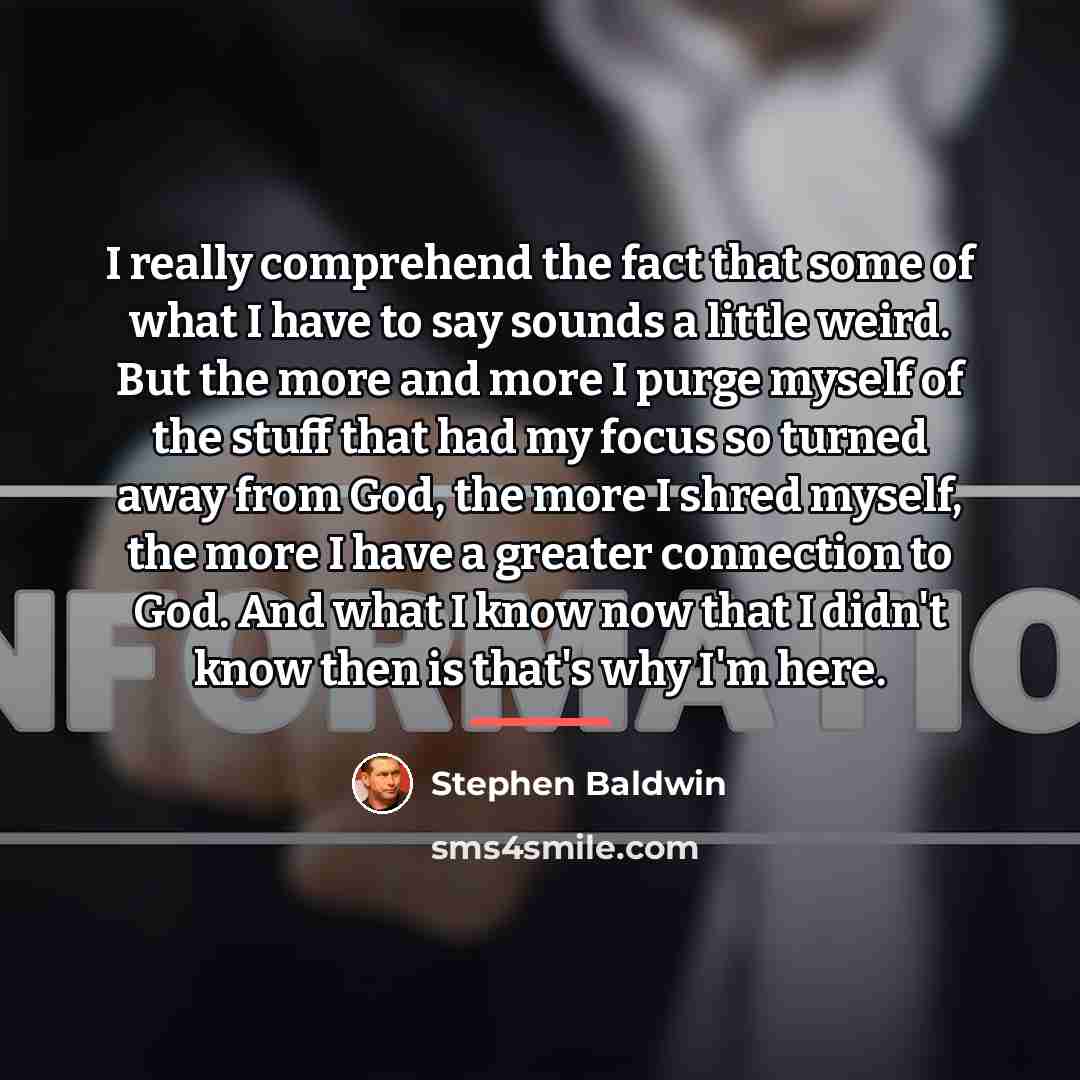 “I really comprehend the fact that some of what I…” quote by Stephen Baldwin