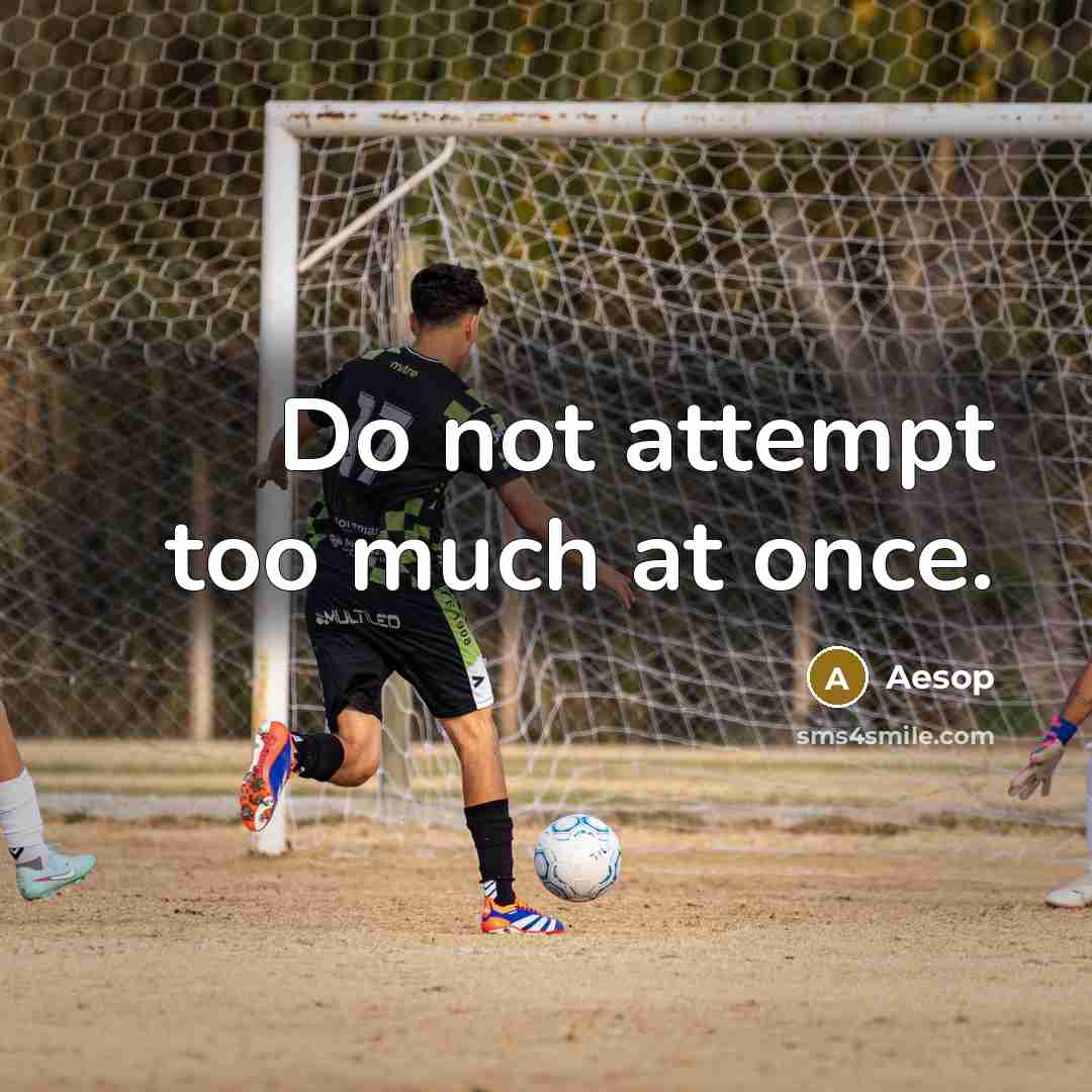 “Do not attempt too much at once.…” quote by Aesop