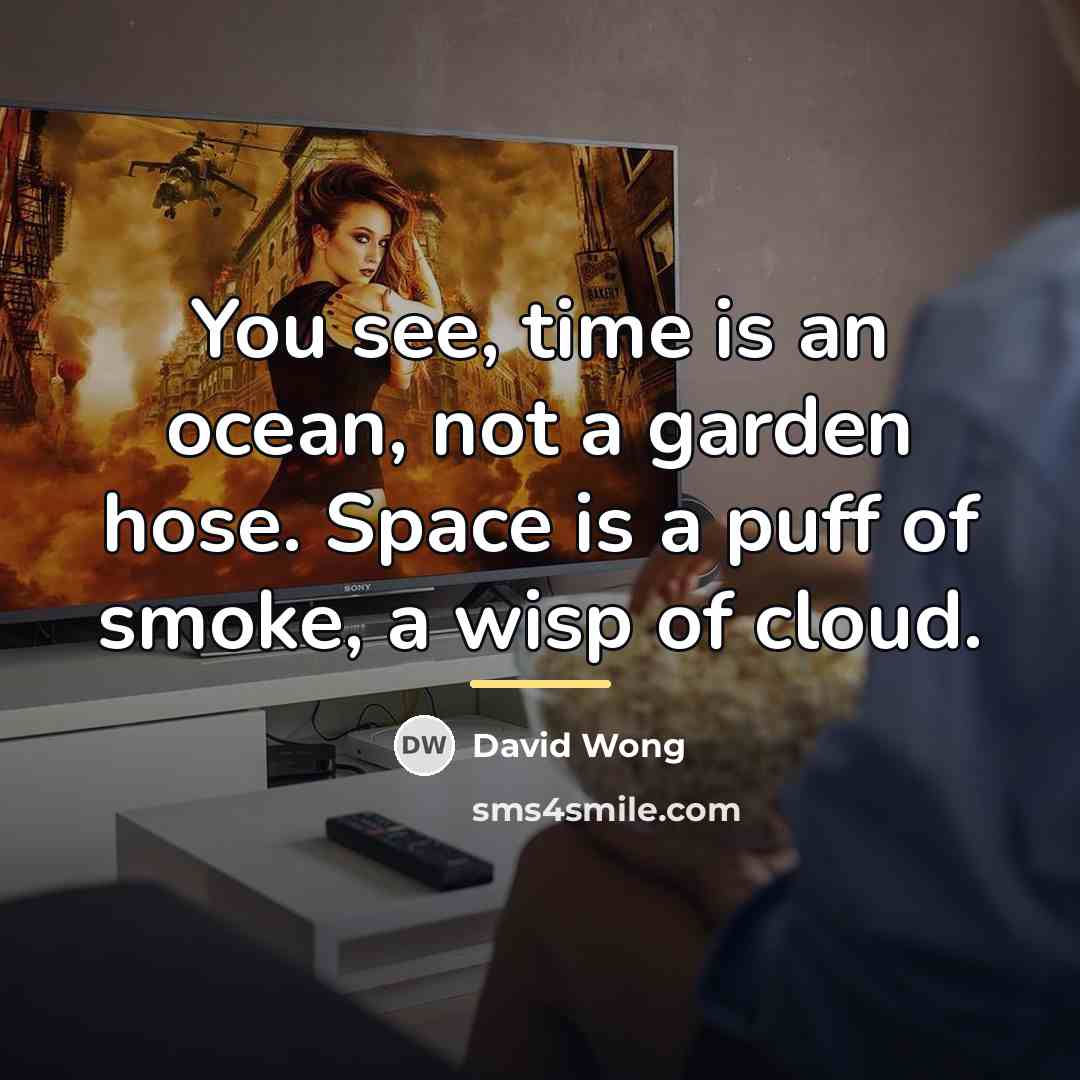 “You see, time is an ocean, not a garden hose.…” quote by David Wong