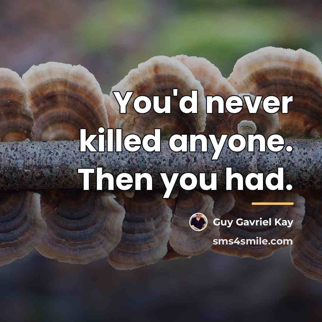 “You'd never killed anyone. Then you had.…” quote by Guy Gavriel Kay