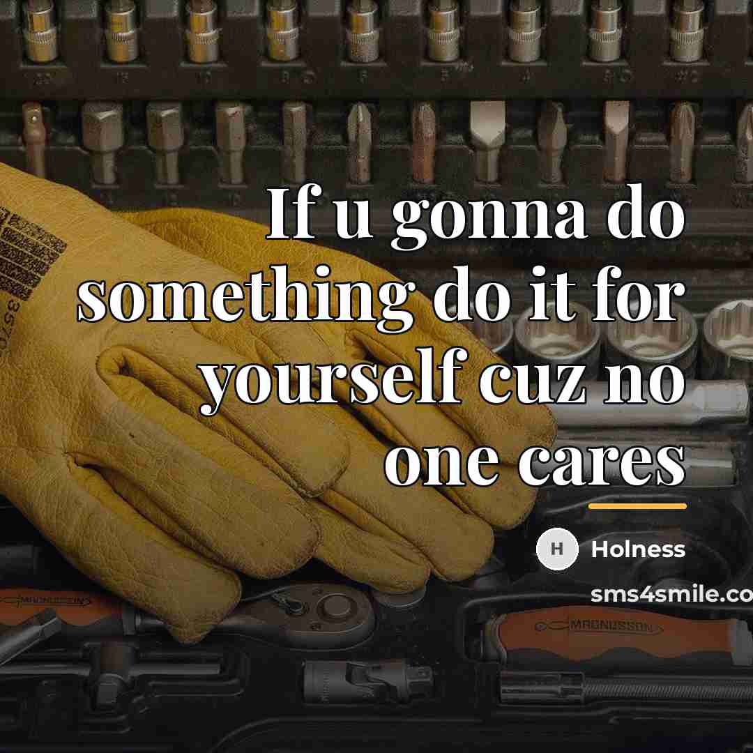“If u gonna do something do it for yourself cuz…” quote by Holness
