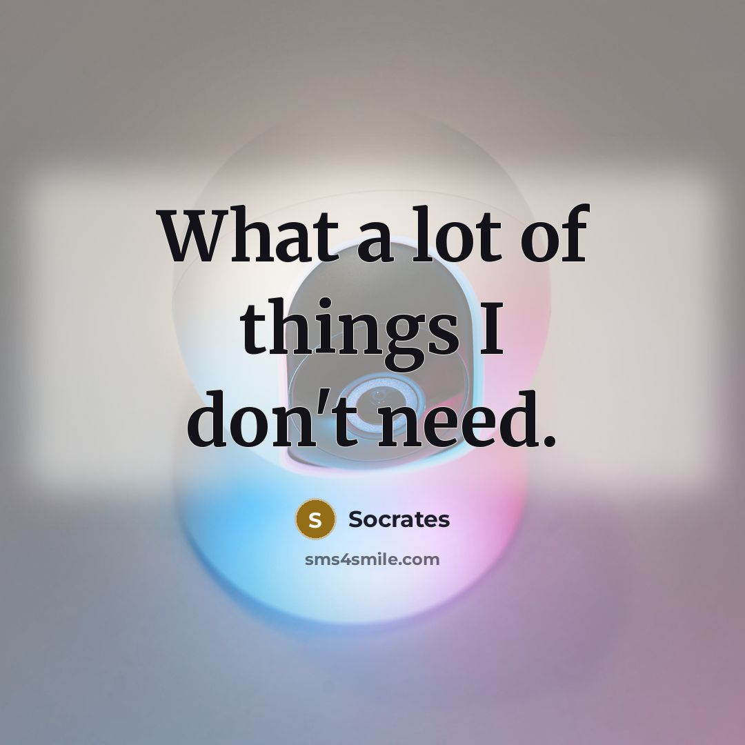 “What a lot of things I don't need.…” quote by Socrates