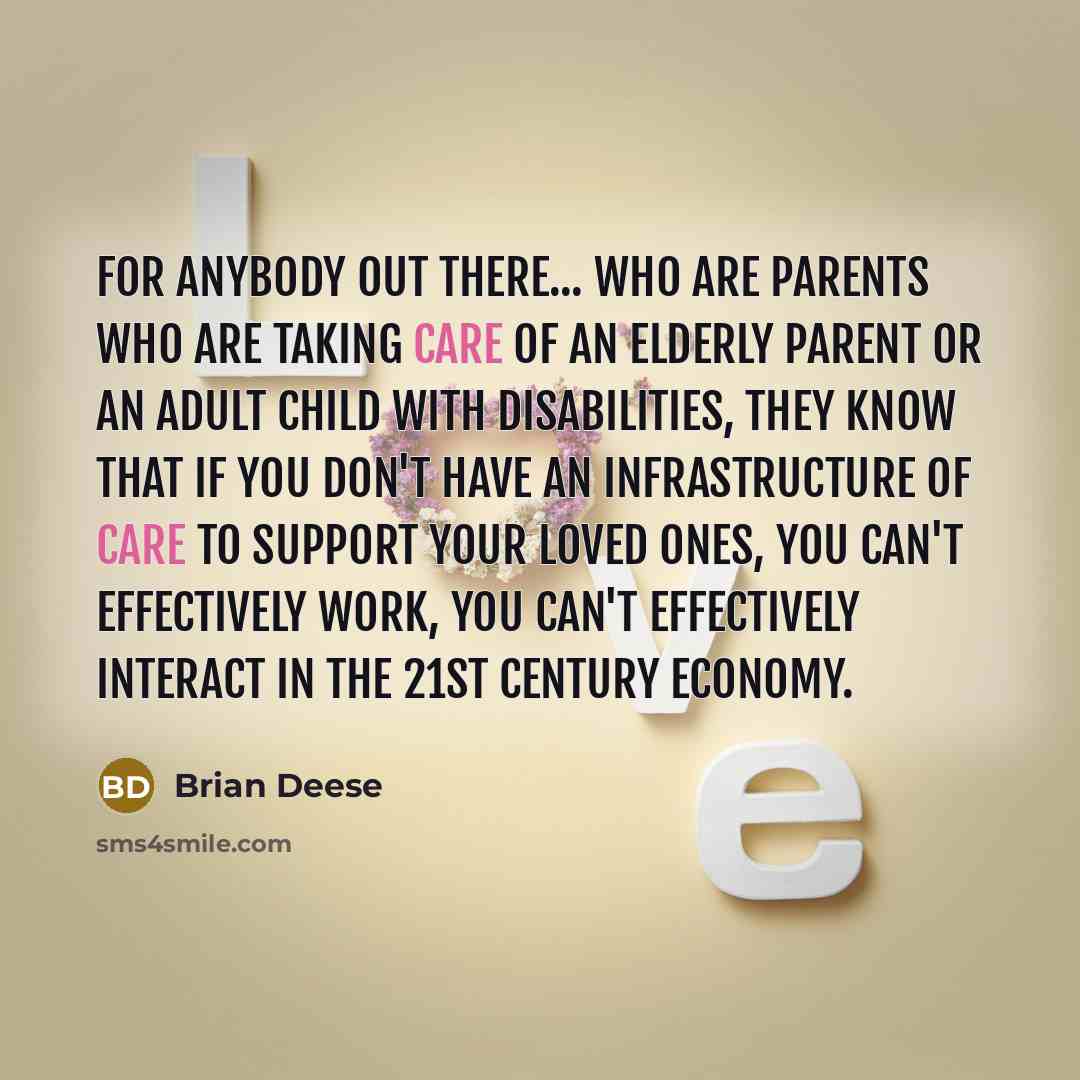 “For anybody out there... who are parents who are taking…” quote by Brian Deese