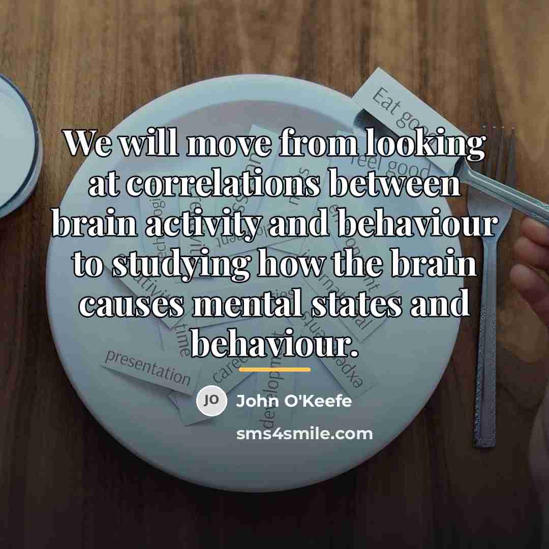 “We will move from looking at correlations between brain activity…” quote by John O'Keefe