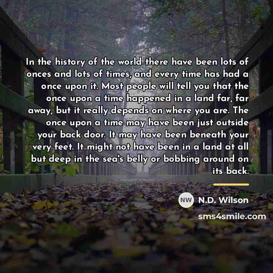 “In the history of the world there have been lots…” quote by N.D. Wilson