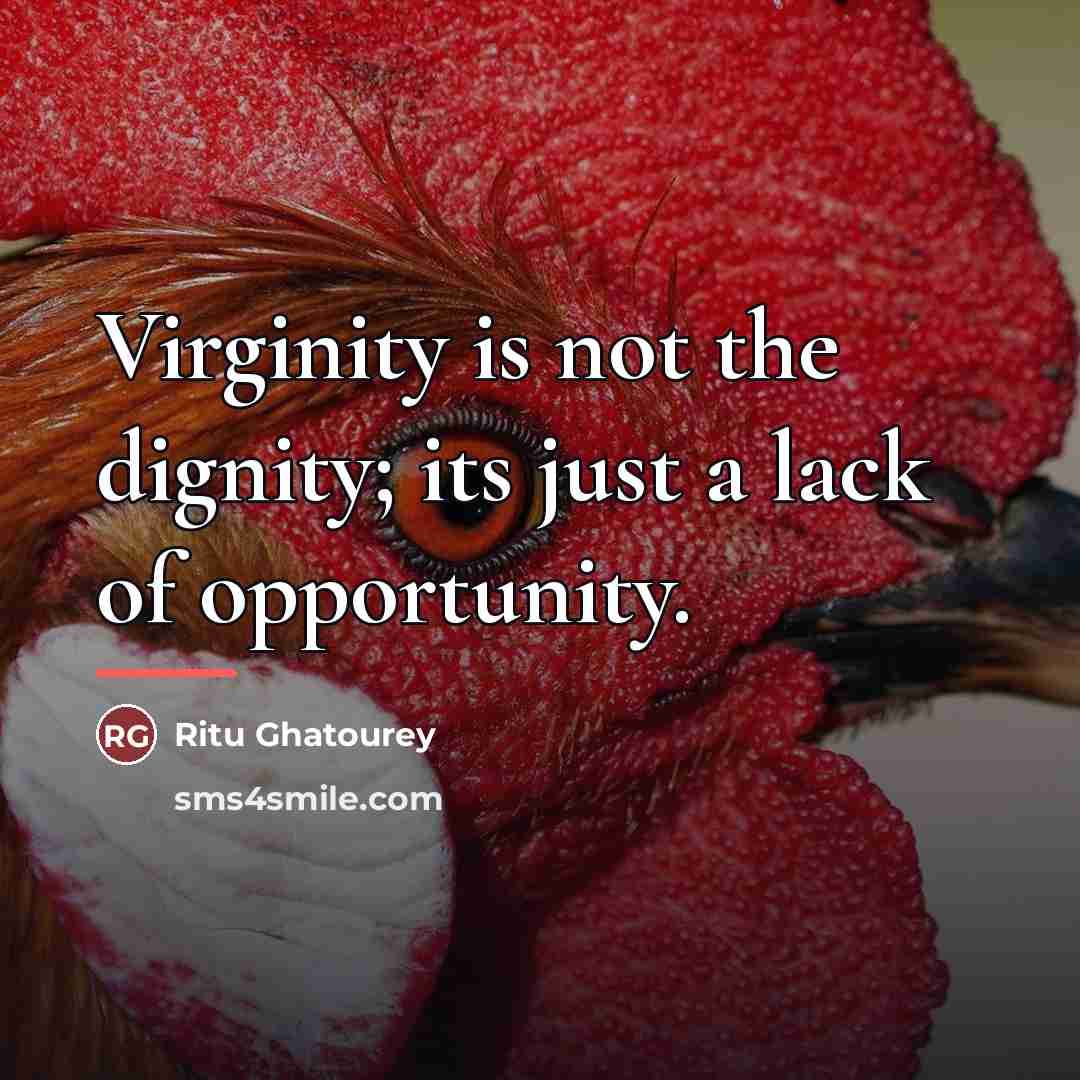 “Virginity is not the dignity; its just a lack of…” quote by Ritu Ghatourey