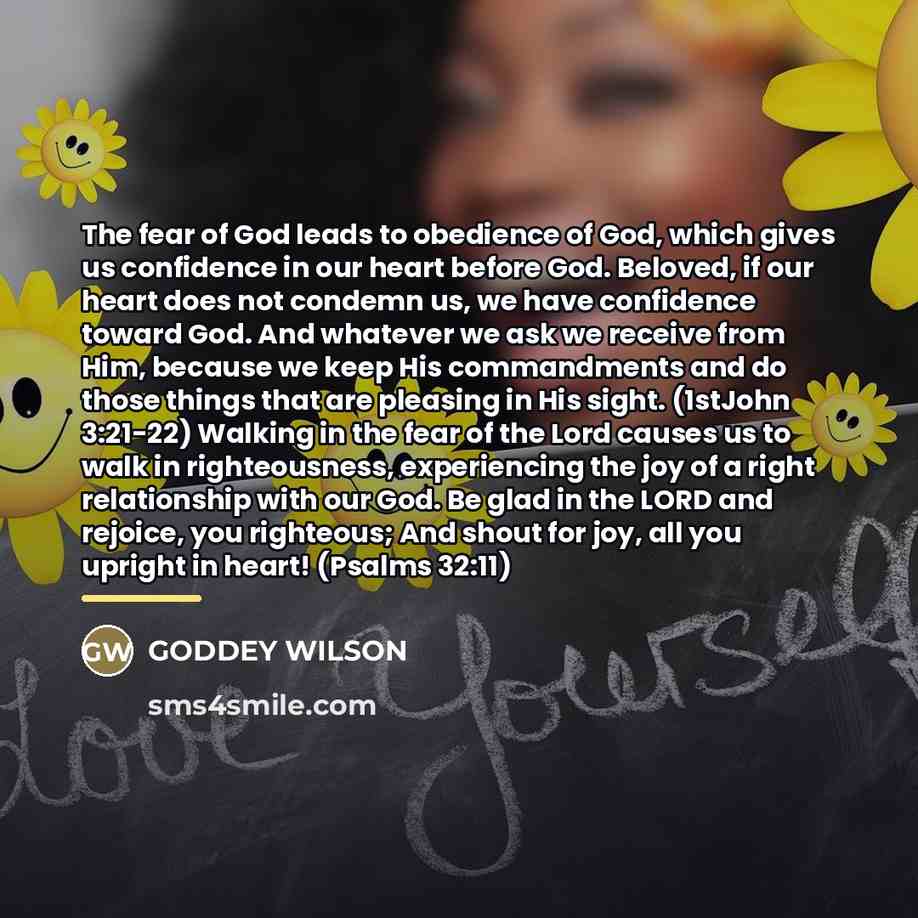 “The fear of God leads to obedience of God, which…” quote by GODDEY WILSON