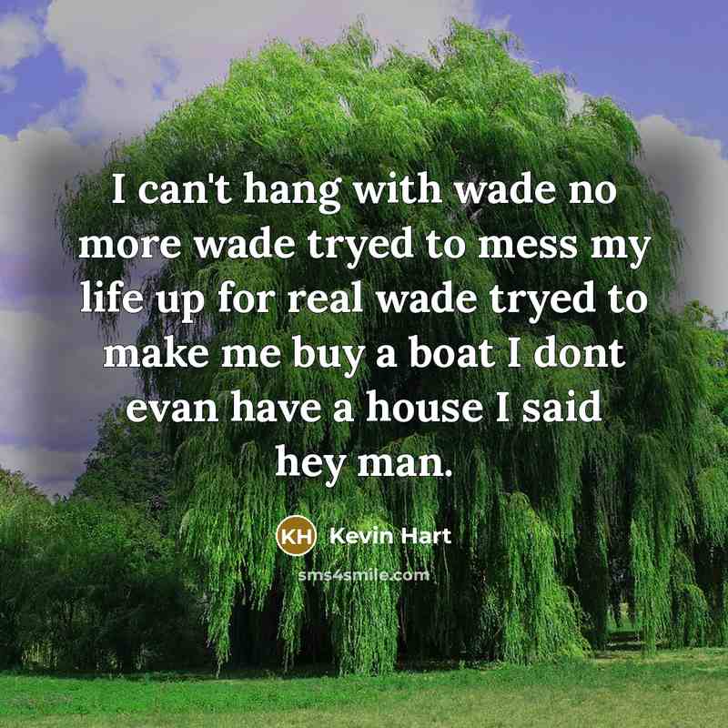 “I can't hang with wade no more wade tryed to…” quote by Kevin Hart