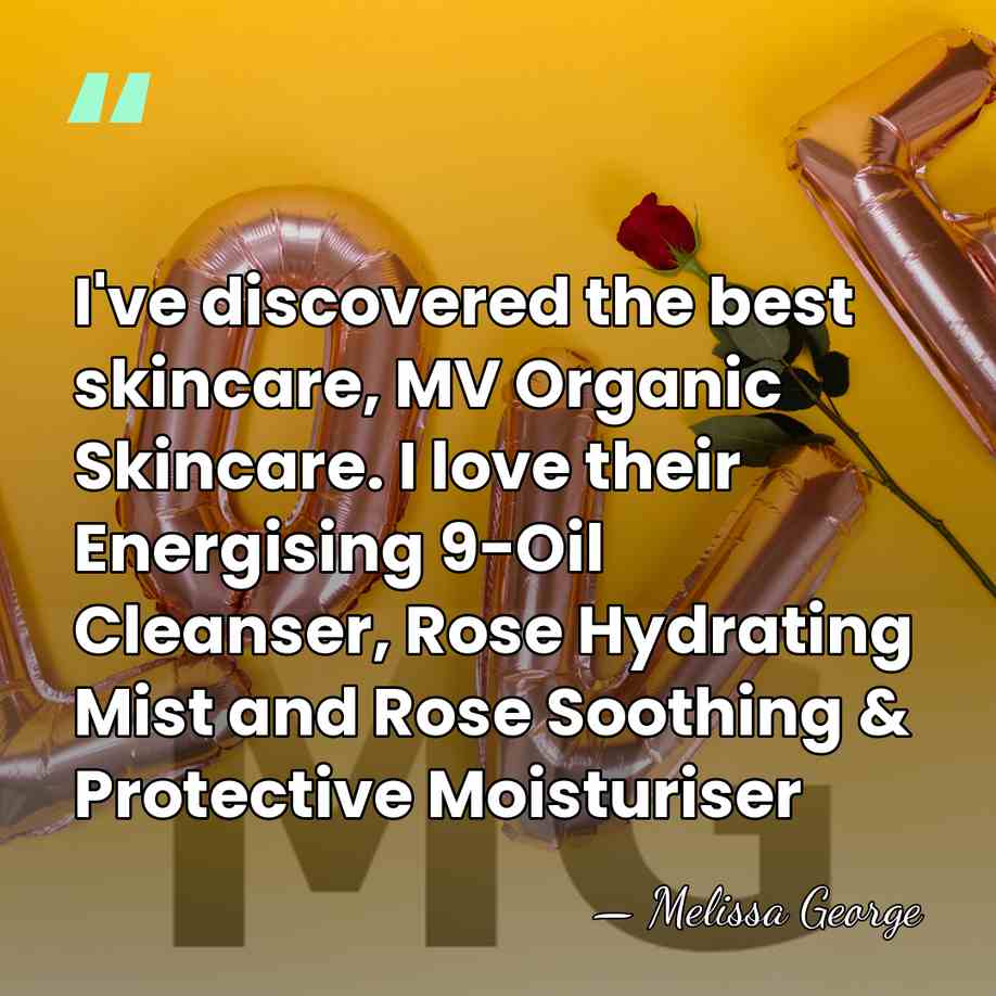 I've discovered the best skincare, MV Organic Skincare. I love their Energising&hellip; - Melissa George