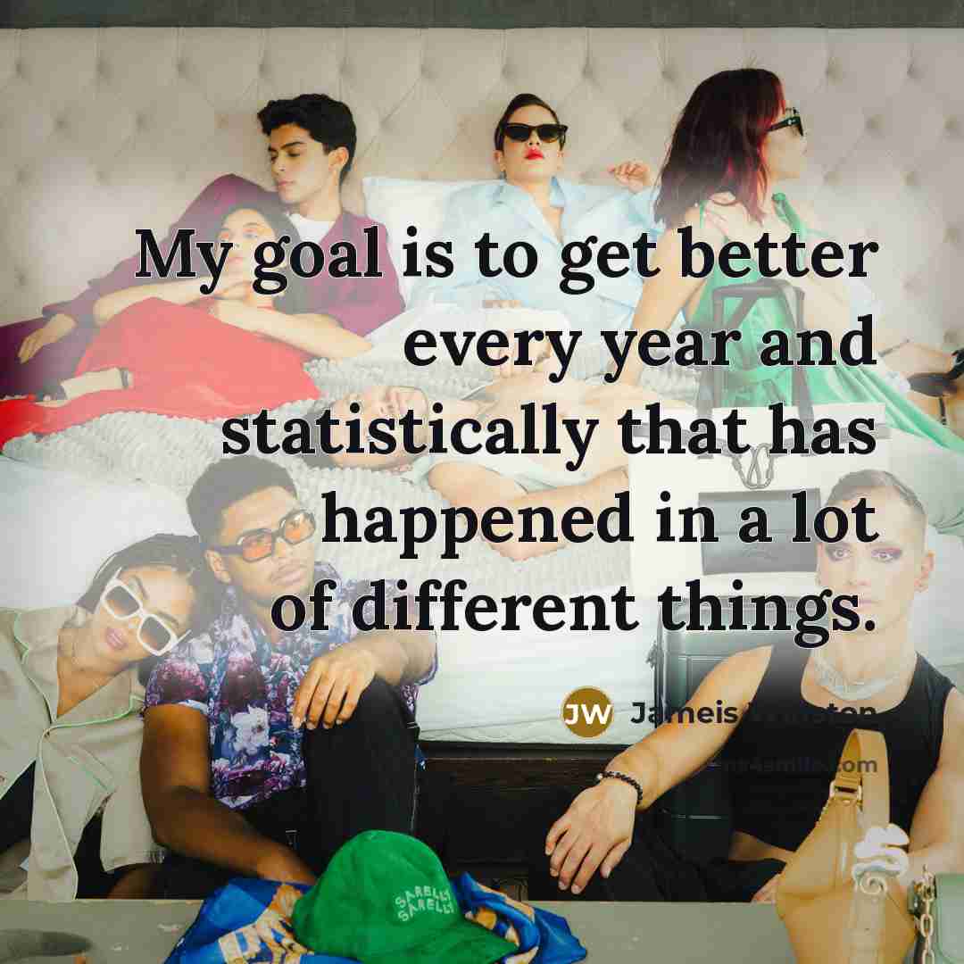 “My goal is to get better every year and statistically…” quote by Jameis Winston