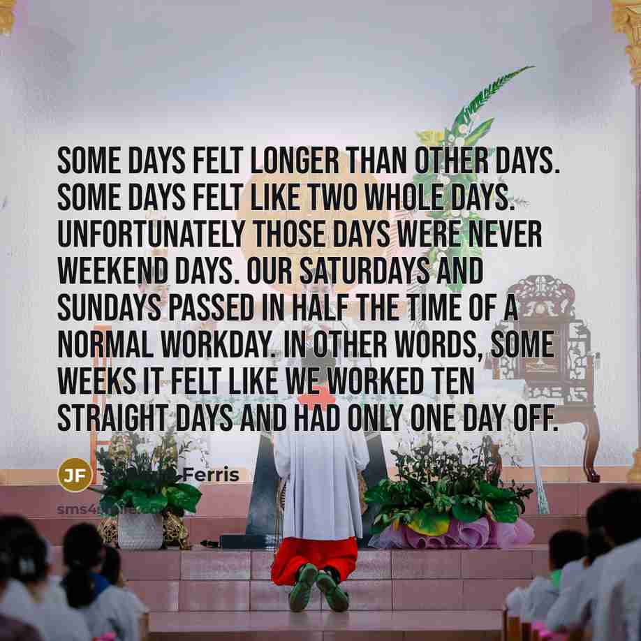 “Some days felt longer than other days. Some days felt…” quote by Joshua Ferris