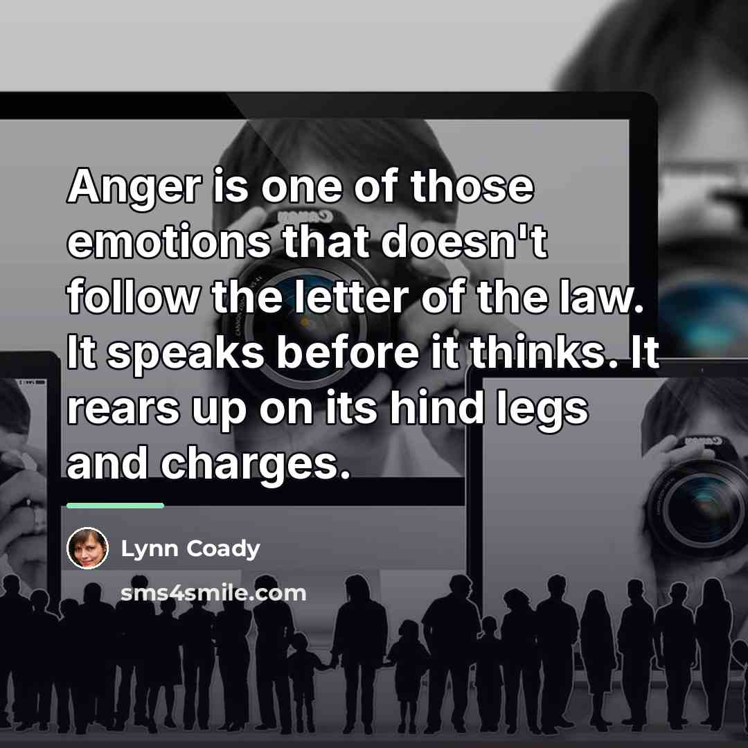 “Anger is one of those emotions that doesn't follow the…” quote by Lynn Coady